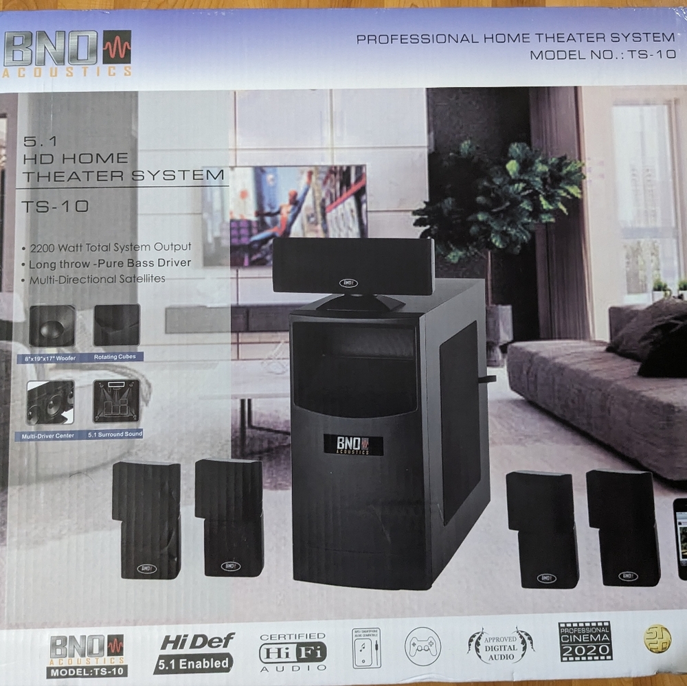 Brooks Audio System TM-22 Home Theater System